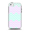 The Light Teal & Purple Sharp Chevron Apple iPhone 5c Otterbox Symmetry Case Skin Set