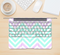 The Light Teal & Purple Sharp Chevron Skin Kit for the 12" Apple MacBook (A1534)
