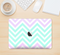 The Light Teal & Purple Sharp Chevron Skin Kit for the 12" Apple MacBook (A1534)