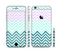 The Light Teal & Purple Sharp Glitter Print Chevron Sectioned Skin Series for the Apple iPhone 6s