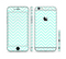 The Light Teal & White Sharp Chevron Sectioned Skin Series for the Apple iPhone 6 Plus
