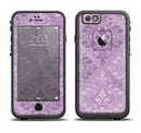 The Light and Dark Purple Floral Delicate Design Apple iPhone 6/6s LifeProof Fre Case Skin Set