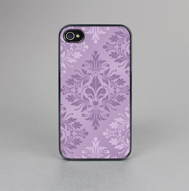 The Light and Dark Purple Floral Delicate Design Skin-Sert for the Apple iPhone 4-4s Skin-Sert Case