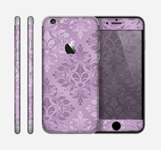 The Light and Dark Purple Floral Delicate Design Skin for the Apple iPhone 6
