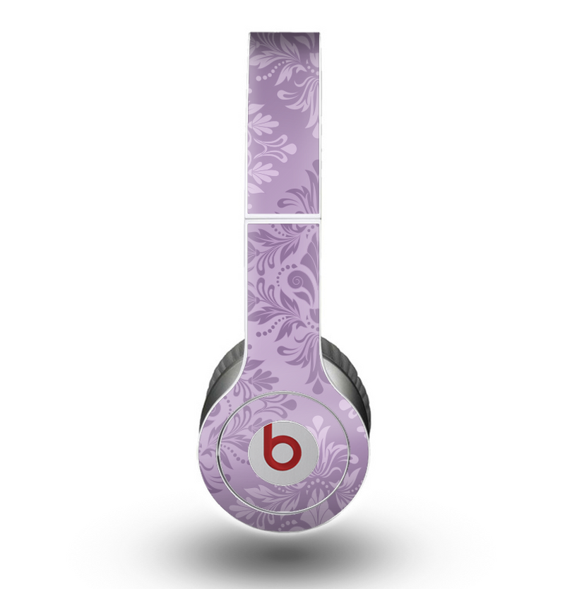 The Light and Dark Purple Floral Delicate Design Skin for the Beats by Dre Original Solo-Solo HD Headphones