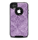 The Light and Dark Purple Floral Delicate Design Skin for the iPhone 4-4s OtterBox Commuter Case
