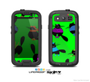 The Lime & Cute Fashion Cats Skin For The Samsung Galaxy S3 LifeProof Case
