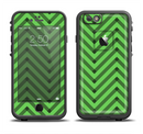 The Lime Green Black Sketch Chevron Apple iPhone 6/6s LifeProof Fre Case Skin Set