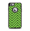 The Lime Green Black Sketch Chevron Apple iPhone 6 Otterbox Defender Case Skin Set