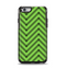 The Lime Green Black Sketch Chevron Apple iPhone 6 Otterbox Symmetry Case Skin Set