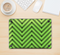 The Lime Green Black Sketch Chevron Skin Kit for the 12" Apple MacBook (A1534)