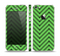 The Lime Green Black Sketch Chevron Skin Set for the Apple iPhone 5