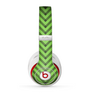 The Lime Green Black Sketch Chevron Skin for the Beats by Dre Studio (2013+ Version) Headphones