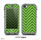 The Lime Green Black Sketch Chevron Skin for the iPhone 5c nüüd LifeProof Case