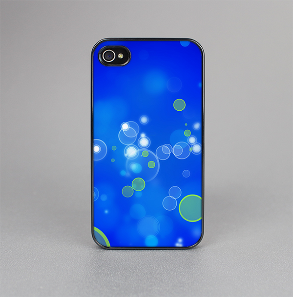 The Lime Green & Blue Unfocused Cells Skin-Sert for the Apple iPhone 4-4s Skin-Sert Case