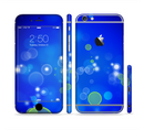 The Lime Green & Blue Unfocused Cells Sectioned Skin Series for the Apple iPhone 6s Plus