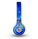 The Lime Green & Blue Unfocused Cells Skin for the Beats by Dre Mixr Headphones