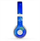 The Lime Green & Blue Unfocused Cells Skin for the Beats by Dre Solo 2 Headphones