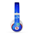 The Lime Green & Blue Unfocused Cells Skin for the Beats by Dre Studio (2013+ Version) Headphones