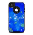 The Lime Green & Blue Unfocused Cells Skin for the iPhone 4-4s OtterBox Commuter Case