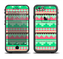 The Lime Green & Coral Tribal Ethic Geometric Pattern Apple iPhone 6/6s LifeProof Fre Case Skin Set