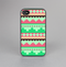 The Lime Green & Coral Tribal Ethic Geometric Pattern Skin-Sert for the Apple iPhone 4-4s Skin-Sert Case
