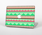 The Lime Green & Coral Tribal Ethic Geometric Pattern Skin Set for the Apple MacBook Pro 15" with Retina Display