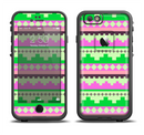 The Lime Green & Pink Tribal Ethic Geometric Pattern Apple iPhone 6/6s LifeProof Fre Case Skin Set