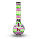 The Lime Green & Pink Tribal Ethic Geometric Pattern copy Skin for the Beats by Dre Mixr Headphones