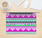 The Lime Green & Purple Tribal Ethic Geometric Pattern Skin Kit for the 12" Apple MacBook (A1534)