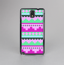 The Lime Green & Purple Tribal Ethic Geometric Pattern Skin-Sert Case for the Samsung Galaxy Note 3