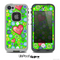 The Lime Green Vintage Vector Heart Buttons Skin for the iPhone 4 or 5 LifeProof Case