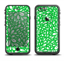 The Lime Green & White Floral Sprout Apple iPhone 6/6s LifeProof Fre Case Skin Set