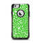 The Lime Green & White Floral Sprout Apple iPhone 6 Otterbox Commuter Case Skin Set
