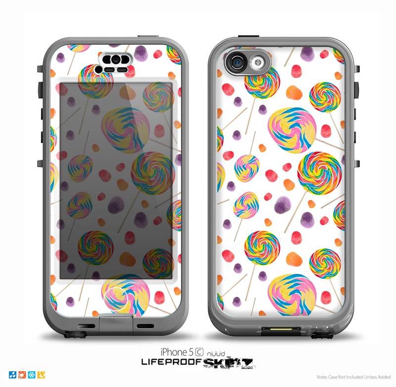 The Lollipop Candy Pattern Skin for the iPhone 5c nüüd LifeProof Case