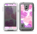 The Loopy Pink and Purple Hearts Skin for the Samsung Galaxy S5 frē LifeProof Case