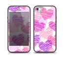 The Loopy Pink and Purple Hearts Skin Set for the iPhone 5-5s Skech Glow Case