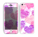 The Loopy Pink and Purple Hearts Skin for the Apple iPhone 5c