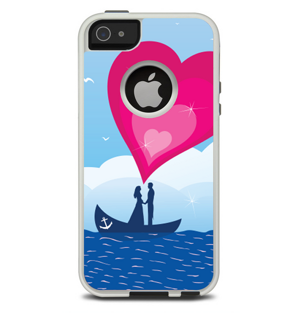 The Love-Sail Heart Trip Skin For The iPhone 5-5s Otterbox Commuter Case