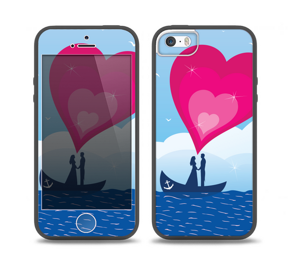 The Love-Sail Heart Trip Skin Set for the iPhone 5-5s Skech Glow Case