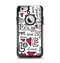 The Love and Hearts Doodle Pattern Apple iPhone 6 Otterbox Commuter Case Skin Set