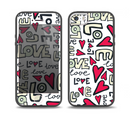 The Love and Hearts Doodle Pattern Skin Set for the iPhone 5-5s Skech Glow Case