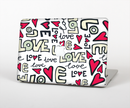The Love and Hearts Doodle Pattern Skin for the Apple MacBook Pro 13"  (A1278)