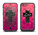 The Love is Patient Cross over Unfocused Pink Glimmer Apple iPhone 6/6s LifeProof Fre Case Skin Set