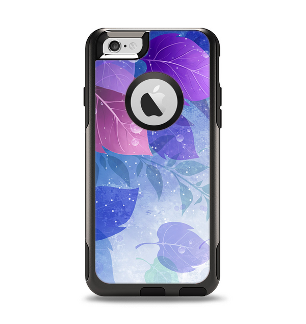 The Magical Abstract Pink & Blue Floral Apple iPhone 6 Otterbox Commuter Case Skin Set