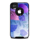 The Magical Abstract Pink & Blue Floral Skin for the iPhone 4-4s OtterBox Commuter Case