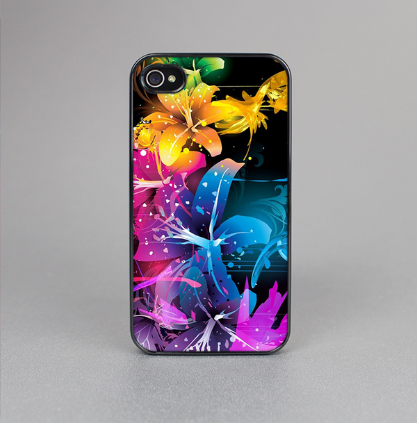 The Magical Glowing Floral Design Skin-Sert for the Apple iPhone 4-4s Skin-Sert Case