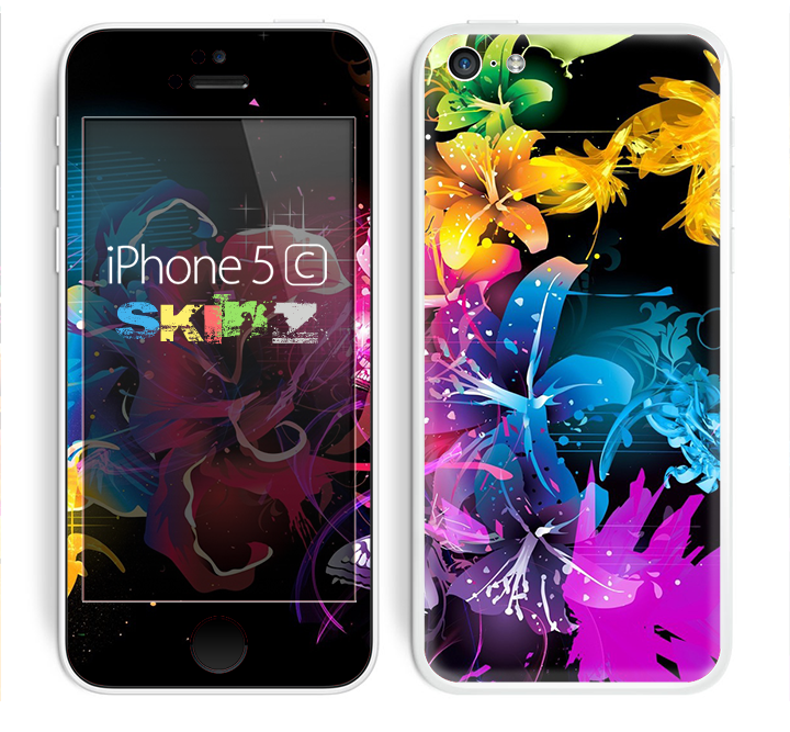 The Magical Glowing Floral Design Skin for the Apple iPhone 5c