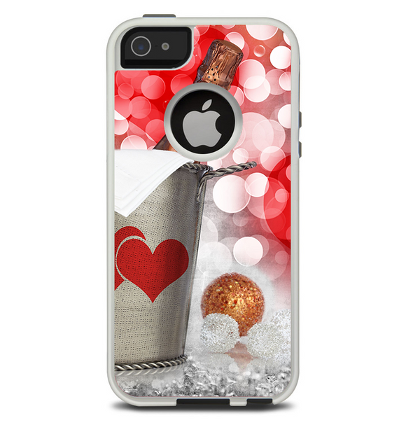The Magical Unfocused Red Hearts and Wine Skin For The iPhone 5-5s Otterbox Commuter Case