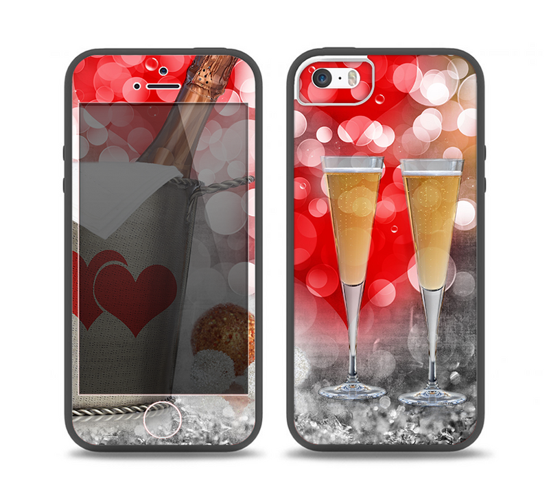 The Magical Unfocused Red Hearts and Wine Skin Set for the iPhone 5-5s Skech Glow Case